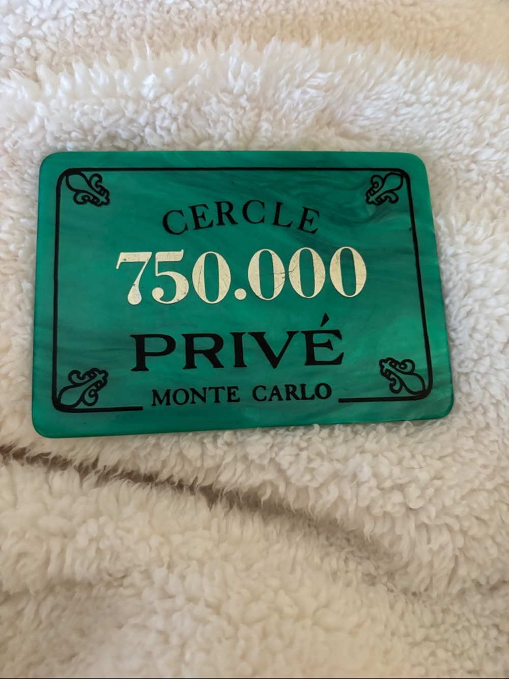 Vintage Casino Icon Cercle Privé Monte Carlo  Plaque Markers/Placeholder
